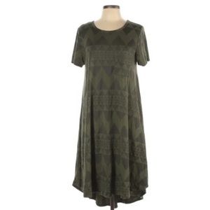 Lularoe casual green pattern dress! Large